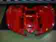 37s-f1500-l0-00 13-14 Yamaha Grizzly 450 Oem Front Fender Red