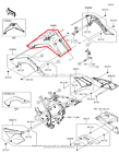 49089-0052-290 Kawasaki New Oem Klx Upper Engine Shroud Fuel Tank Cover