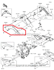 49089-0053-6c Kawasaki New Oem Klx Left Side Engine Shroud Cover Ebony