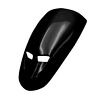 509820 Maier Suzuki Kawasaki Race Sport Vented Nose Hood Cover Black