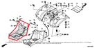 80121-hm8-b00za Honda New Oem Recon Trx Right Side Footwell Mud Splash