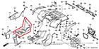 80121-hp0-a00za Honda New Oem Fourtrax Foreman Rubicon Trx Rear Right Splash