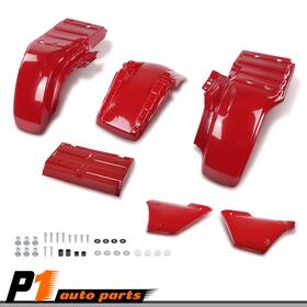 All021805 Allgoodauto Front And Rear Fender Kit With Side Panels Trunk Lid Fit Honda Atc250es 85-87 Big Red