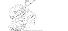 2516 Arctic Cat 074 Rear Fender Assembly Black