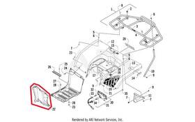 3313-760 Arctic Cat New Oem Front Right Footwell Mudguard