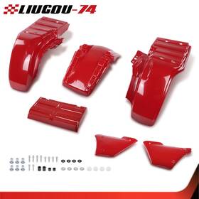 Big342590 Big-wheel Front And Rear Fender Kit With Side Panels Trunk Lid Fit Honda Atc250es Red 85-87