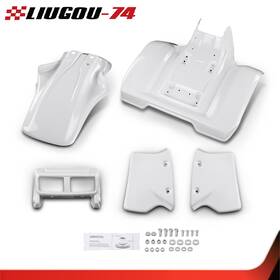 Big-wheel Big852470 Front And Rear Fender Complete Set White Plastic Fit For 1985-1986 Honda Atc350x