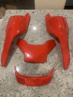 219400804 Can Am Ryker Oem Panel Kit Adrenaline Red Used Like New 4 Pieces