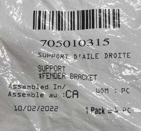 705010315 Can Am 2016-23 Renegade 570 650 1000 Xmr Fender Bracket New 705010315 Can Am 2016-23 Renegade 570 650 1000 Xmr Fender Bracket New