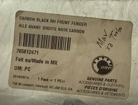 705012471 Can-am Oem Front Fender Rh -