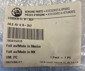 705015313 Can-am 2021-23 Maverick X3 Fender Flair Blue-352