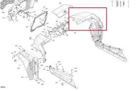 705018857 Can-am Commander Front Right Fiery Red Fender