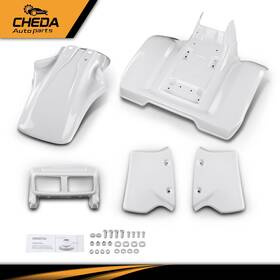 Cheda Gpl856479 Fit For Honda Atc350x 1985-1986 Front And Rear Fender Complete Set White Plastic