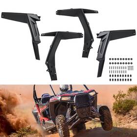 Cax3926 Cpowace Front And Rear Fender Flares Kit Compatible With 2014-2024 Polaris Rzr 900/ S 9