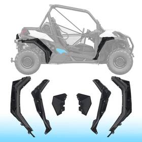 Dal06 Cpowace Extended Fender Flares For Can-am Maverick Trail Sport 2018-2025 6pc Mud Guards