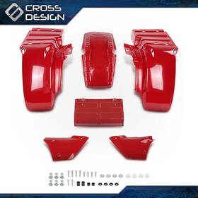 Big021703 Crossdesign Front And Rear Fender Kit With Side Panels Trunk Lid Fit Honda Atc250es 85-87 Big Red