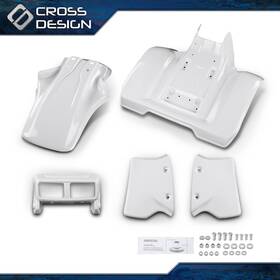 Big032403 Crossdesign Front And Rear Fender Complete Set Fit For 85-86 Honda Atc 350x White Plastic