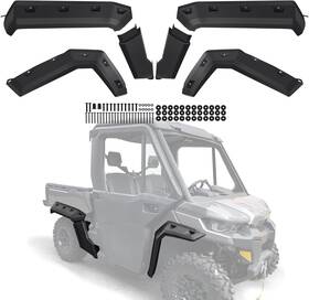 Rxdyy009 Cusautv Heavy Duty Fender Flares Compatible With Can Am Defender Hd 5/ Hd8/ Hd10/ Max