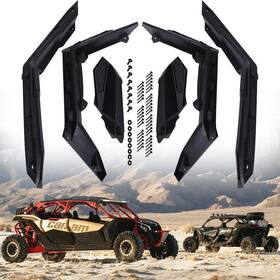 Masb387oooooo1p-1f Eway For Can-am Maverick X3 Turbo R 2017-2025 Plastic Extended Fender Flares Black