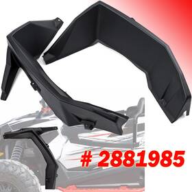 Masb447paoo12oo1zb-1f Eway 8.5 In Front Extended Fender Flares For Polaris Rzr Xp 1000/turbo/900 S Trail Us