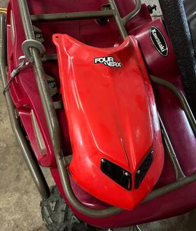 Fw45a58red Fourwerx Carbon Trx450r A58 Red Plastic Hood - Honda Trx 450r