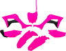 Hokit124-p Ufo New Complete Body Kit Fluorescent Pink Black