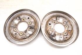 45110-hn0-671 Honda 03 Foreman 450 4x4 Front Brake Panel Covers Left Right Trx450fm