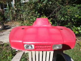 61100-hc4-670za Honda 1990 Fourtrax 300 Trx300 2x4 Oem Red Front Upper Nose Fairing Cowl Fender