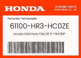 61100-hr3-hc0ze Honda Genuine Fdr Fr. R Yr378r -