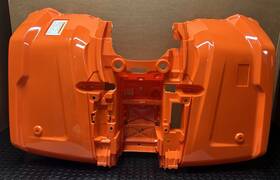 80110-hr4-l51zf Honda 17-25 Fourtrax Foreman 520 500 Rear Fender Orange Plastic Fast Ship