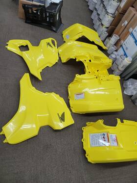 80110-hr6-a61zd Honda 15-19 Foreman 500 520 Rubicon Trx Plastics Fender Cover Yellow