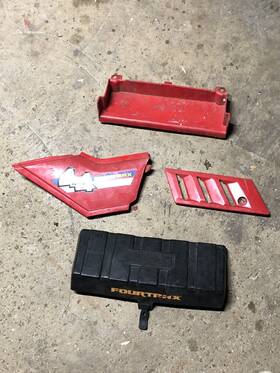 80312-ha7-671zb Honda 86-89 Trx350 Trx350d Fourtrax Tool Box Lid Cover Side Plastic Oem
