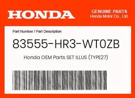 83555-hr3-wt0zb Honda Genuine Set Illus Type27 -