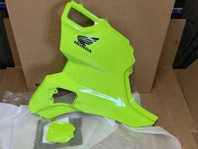 Honda 83655-hr3-fs0ze 14-26 Rancher 420 Side Cover Panel Left Krypto Green Foreman 500 Oem