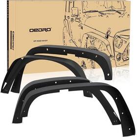 Ytys0001 Jeep Flat Front And Rear Fender Flares Compatible With 2007-2018 Wrangler Jk Jku