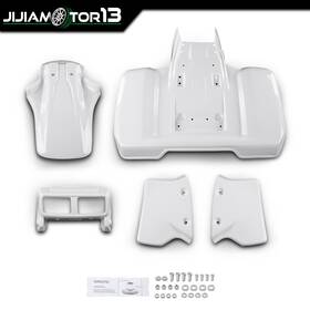 Jijia032403 Jijiamotor13 Front And Rear Fender Complete Set Fit For 85-86 Honda Atc 350x White Plastic