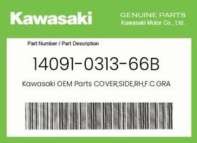 Kawasaki 14091-0313-66b Genuine Cover Side Rh F.c.gray -