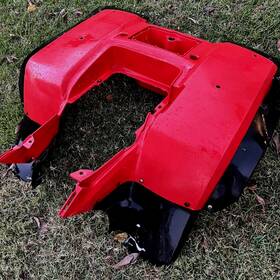 35023-1139-6 Kawasaki Bayou Rear Fender Klf 300a Red And Rubber Mud Guards Oem