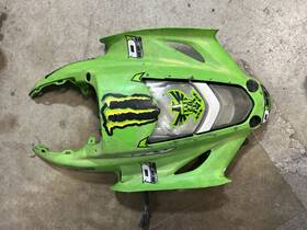 49382-49583 Kawasaki Kfx400 Green Racing Front Fender Plastic Fenders Headlight 2004 2005 06
