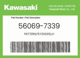 56069-7339 Kawasaki Genuine Pattern Fr Fender Lh -