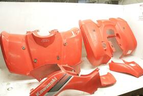 Psn0047b Kawasaki Brute Force 650 Sa 08 Fender Set Front Rear Side Panel Red 48403