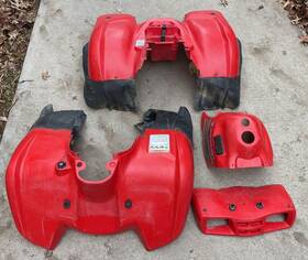 Psn006cb Kawasaki Prairie 360 08 Fender Set 46885 Complete Plastics Mud Flaps
