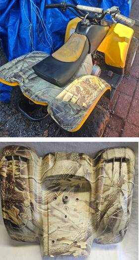 Mk50-111r-022 Kazuma 50cc Meerkat Atv Rear Fender Camouflage Redcat Wombat Kids Quad New Oem
