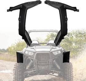 B0103-00801bk Kemimoto Extended Front Full Mud Flaps Fender Flares Polaris Rzr Xp 1000 / Turbo