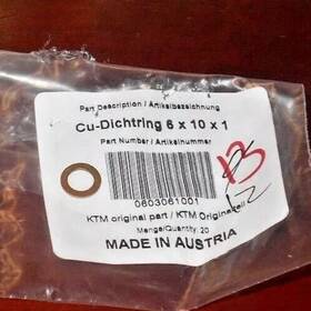 0603061001 Ktm 60 65 125 250 300 350 360 400 440 550 620 Sealing Washer 6mx10