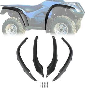 Go-1075 Kuafu Fender Mud Guard For 2003-2022 Honda Trx650 Trx680 Rincon Gpscape Black 4pcs