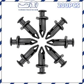 Labworkauto La408177cm 200pcs 8mm Dia Hole Rivets Fastener Auto Fender Bumper Push Pin Clips Plastic