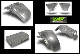 11895-14 Maier Mfg New Honda Atc250es Big Red Metallic Silver Complete Plastic Fender Kit Atc 250es