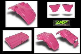 11895-19 Maier Mfg New Honda Atc250es Big Red Pink Complete Plastic Fender Kit Atc 250es Fenders