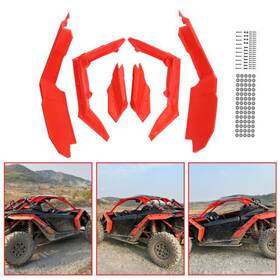 Autv-x3-009rd Mzyparts #summer Red Rear Front Fender Flares For Can Am Maverick X3 / Max Turbo R Rr 2017-2023